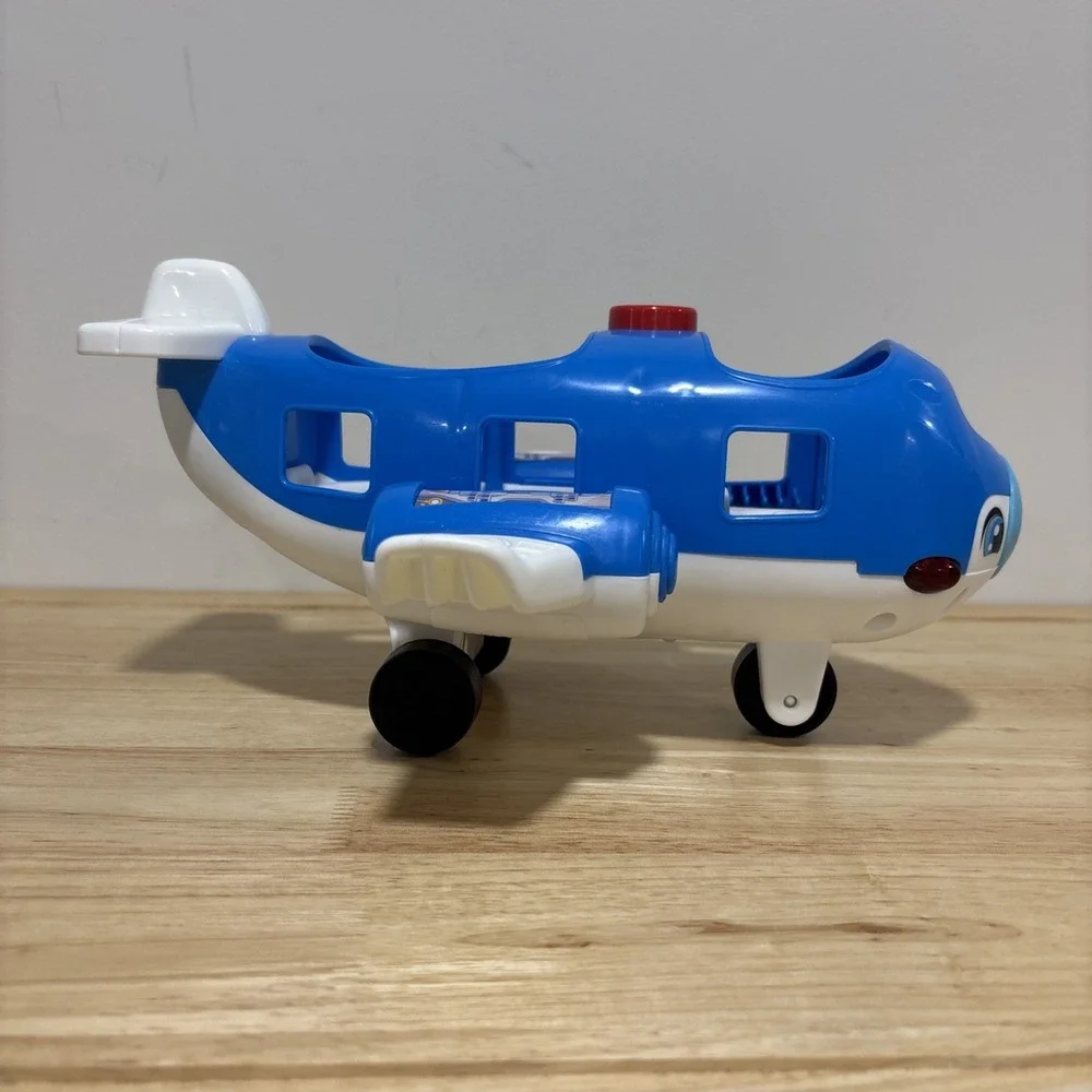 Fisher Price Little People Travel Together Blue Airplane Lights Sounds 2 Pilots